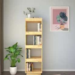 Bibliotheque/Separateur de piece 40x35x135 cm pin massif