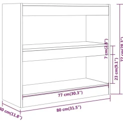 Bibliotheque/Separateur de piece Blanc 80x30x72 cm