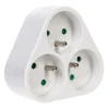 Bloc Multiprise Mural 3 Prises 9cm Blanc