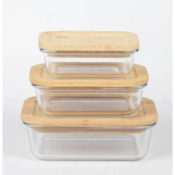 Bocal en Verre Bambou 0,38L Transparent