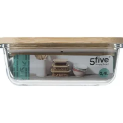 Bocal en Verre Bambou 0,38L Transparent