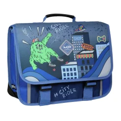 BODYPACK Cartable 38 cm 2 compartiments Monster Bleu