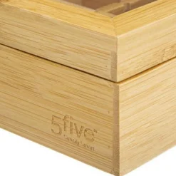 Boite à Thé 12 Compartiments Bambou 28cm Beige