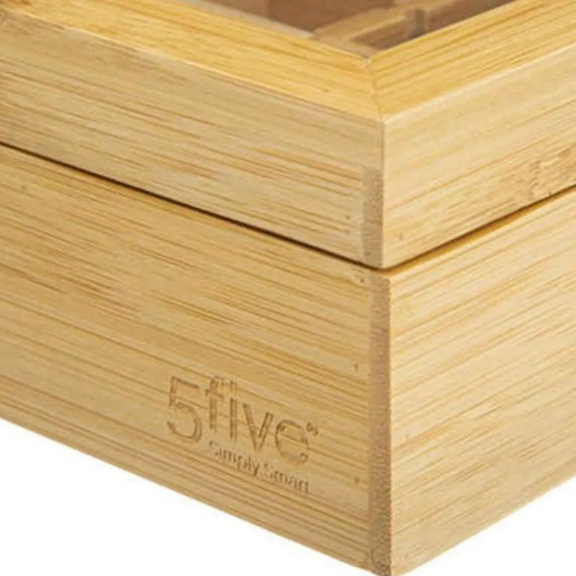 Boite à Thé 12 Compartiments Bambou 28cm Beige