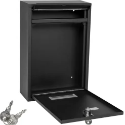 Boite aux lettres en acier extensible avec fente d'introduction en façade