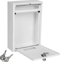 Boite aux lettres en acier extensible avec fente d'introduction en façade