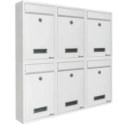 Boite aux lettres en acier extensible avec fente d'introduction en façade