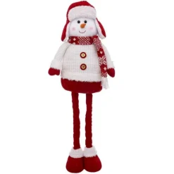 Bonhomme de Neige Télescopique Soir 82cm Rouge