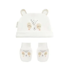 Bonnet bébé et moufles anti-griffures Baby Panda