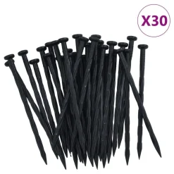 Bordure de pelouse flexible avec 30 piquets 10 m 5 cm