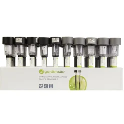 Borne solaire en plastique H30cm LED blanche