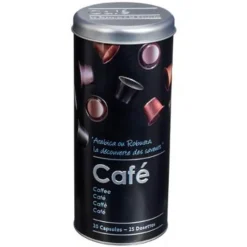 Boîte à Capsules de Café Relief II 17cm Noir