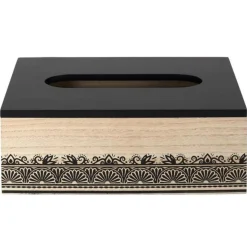 Boîte à Mouchoir Déco Mirage 24cm Noir