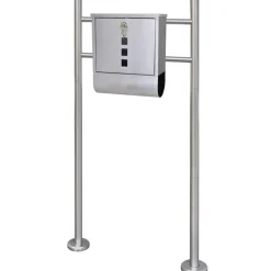 Boîte a lettre sur support en acier inoxydable