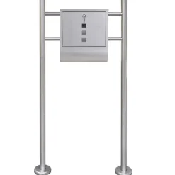 Boîte a lettre sur support en acier inoxydable