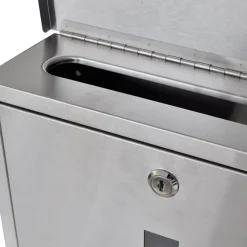 Boîte a lettre sur support en acier inoxydable