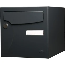 Boîte aux lettres normalisée 1 porte extérieur RENZ acier anthracite mat