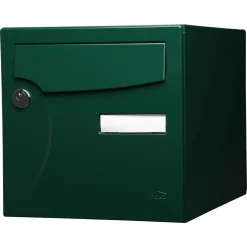 Boîte aux lettres normalisée 1 porte extérieur RENZ acier vert brillant