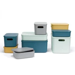 Boîte de Rangement Avec Couvercle Iris 15,5L Ocre