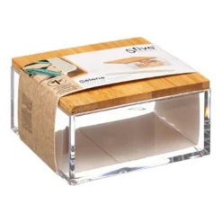 Boîte de Rangement Bambou Beauty 9cm Transparent