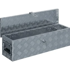 Boîte en aluminium 80,5 x 22 x 22 cm Argente