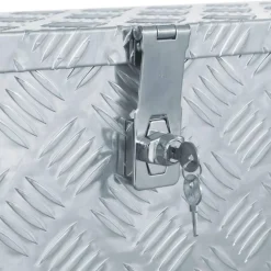 Boîte en aluminium 80,5 x 22 x 22 cm Argente