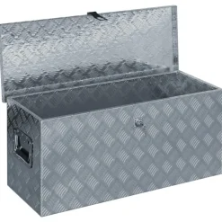 Boîte en aluminium 90,5x35x40 cm Argente