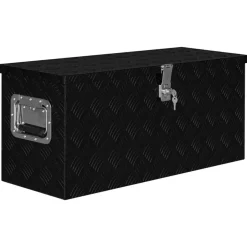 Boîte en aluminium 80x30x35 cm Noir