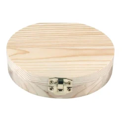 Boîte pour dents de lait en bois brut ø 12 x 2,7 cm