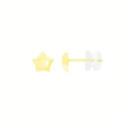 Boucles d'Oreilles Or Jaune Etoiles - Femme ou Enfant