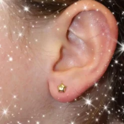 Boucles d'Oreilles Or Jaune Etoiles - Femme ou Enfant