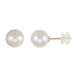 Boucles d'Oreilles - Puces Perles de Culture 0.80cm - Or Jaune - Femme ou Enfant