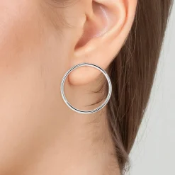 Boucles d'oreilles créoles en acier inoxydable par SC Crystal