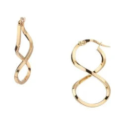 Boucles d'Oreilles Créoles Infini - Or Jaune - Femme