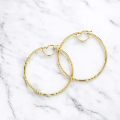 Boucles d'Oreilles Créoles 6cm - Or Jaune - Femme