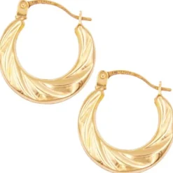 Boucles d'Oreilles Créoles Or Jaune - Femme