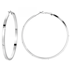 Boucles d'oreilles en acier inoxydable par SC Crystal ornées de cristaux scintillants