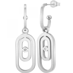 Boucles d'oreilles par SC Crystal ornées d'un véritable diamant blanc