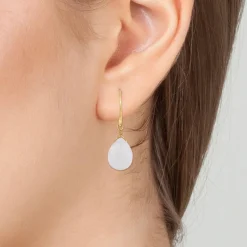 Boucles d'oreilles SC Bohème ornées de quartz rose