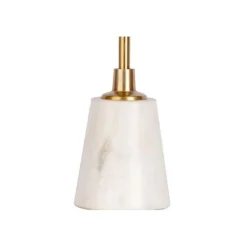 Bougeoir Design en Marbre Fayya 30cm Blanc & Or