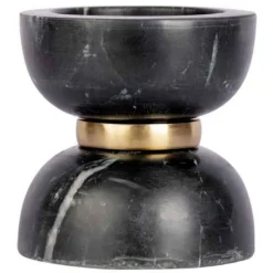 Bougeoir Design en Marbre Satori 12cm Noir