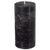 Bougie Cylindrique Rustic 14cm Noir