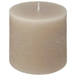 Bougie Cylindrique Rustic 10cm Taupe