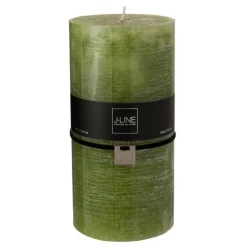 Bougie Cylindrique Déco Junina 20cm Vert Herbe