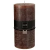 Bougie Cylindrique Déco Junina 20cm Marron