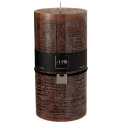Bougie Cylindrique Déco Junina 20cm Marron
