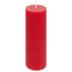 Bougie Déco Demi 14cm Rouge