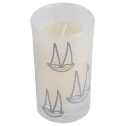 Bougie Parfumée Blue Wave 10cm Blanc