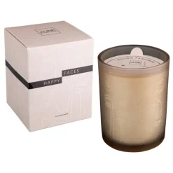 Bougie Parfumée Happy Faces 13cm Mimosa & Rose
