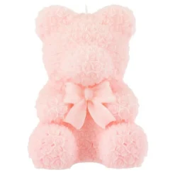 Bougie Parfumée Déco Ours 21cm Rose